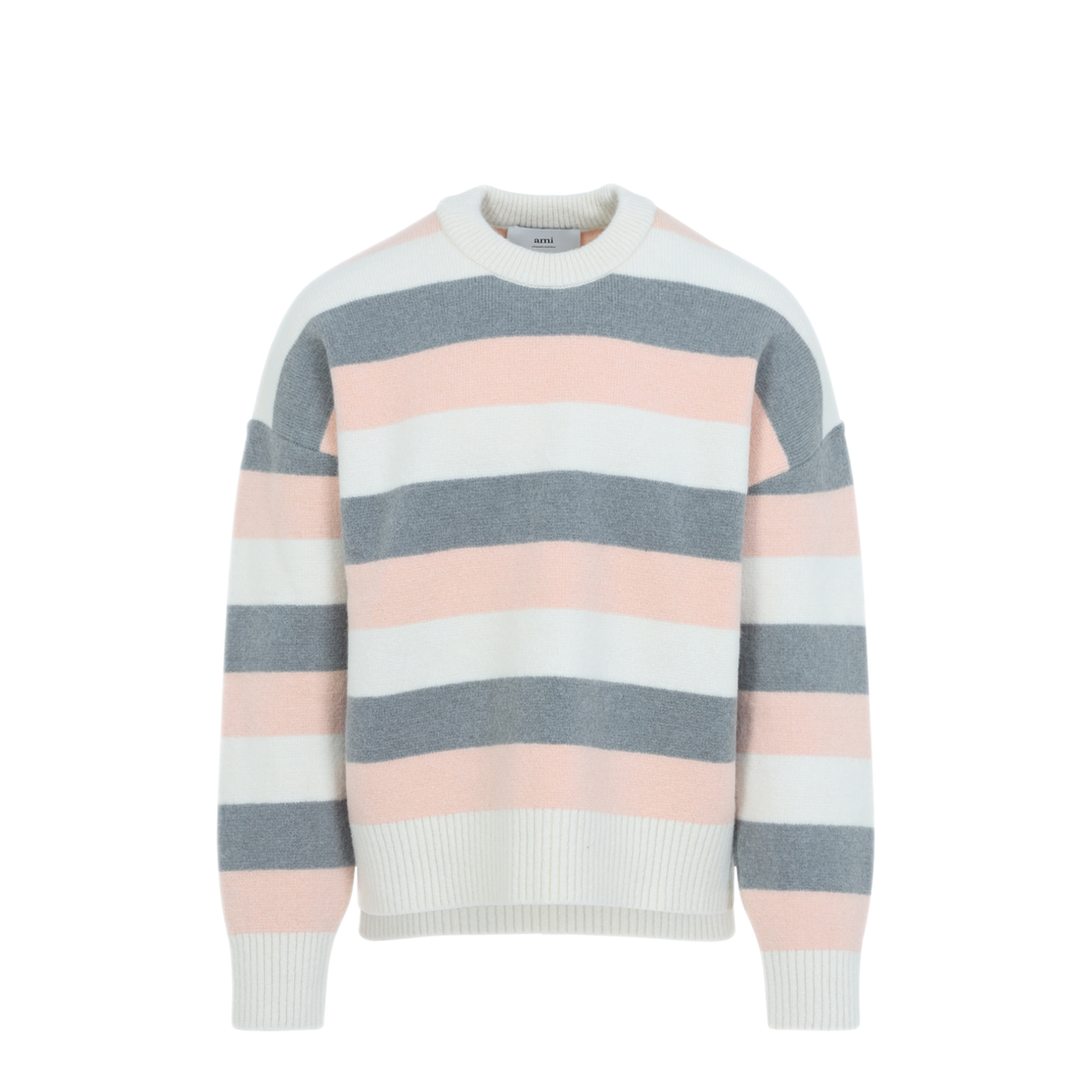 MAYFEYR - Ami Paris - Striped Crewneck Sweater - UKS841KN01260544
