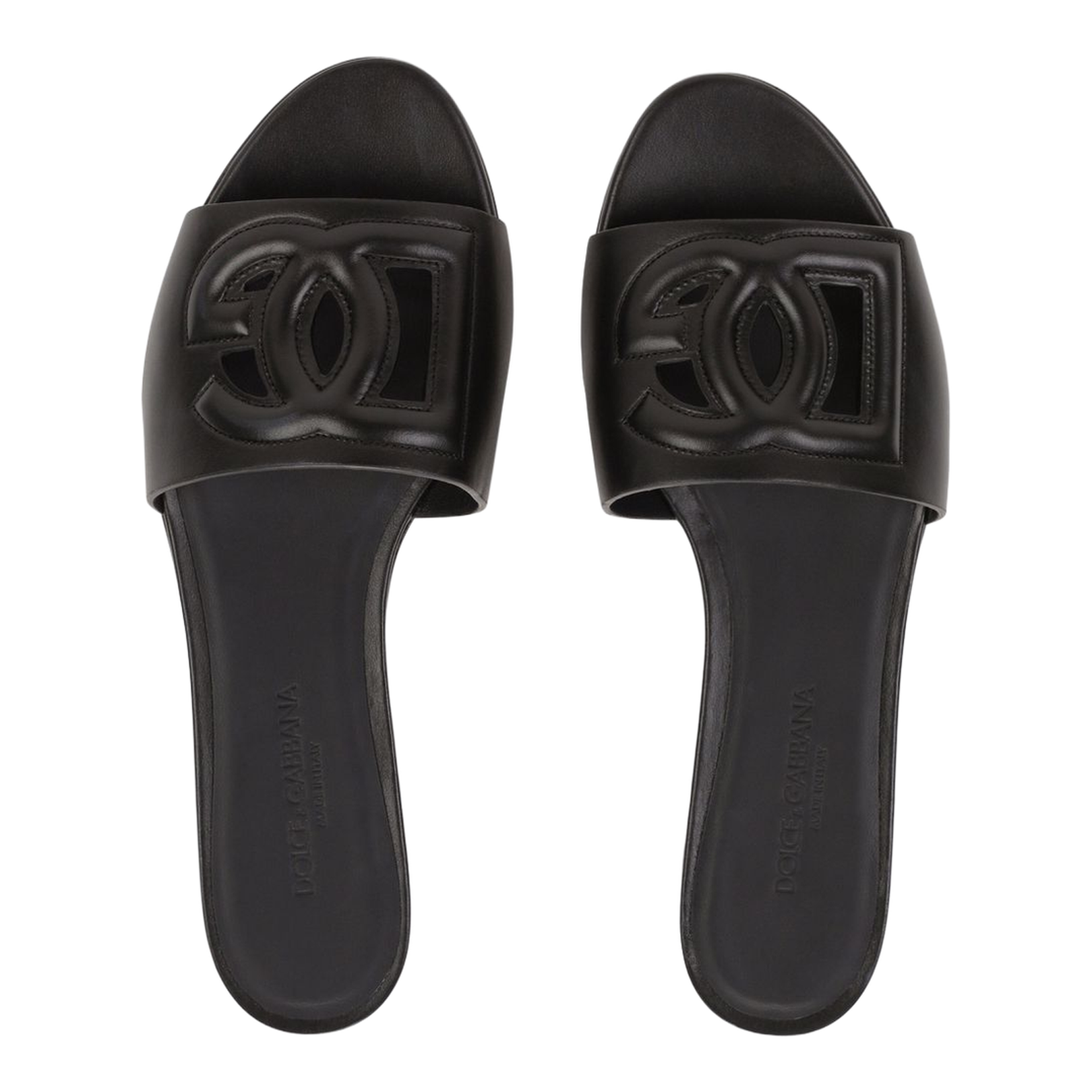 Calfskin Slides with DG Millennials Logo