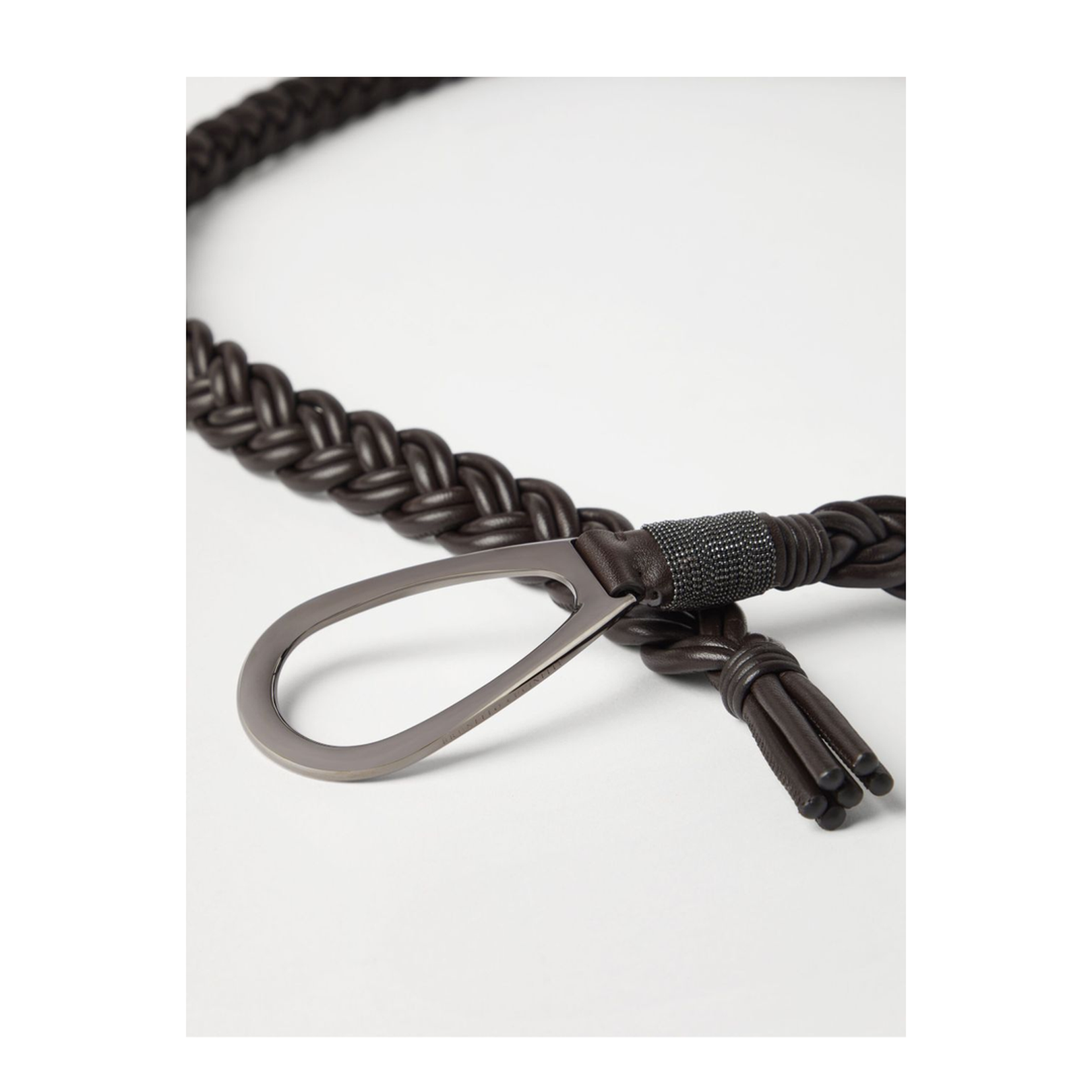 Cedar Brown Self-Tie Fastening Braid Detailing