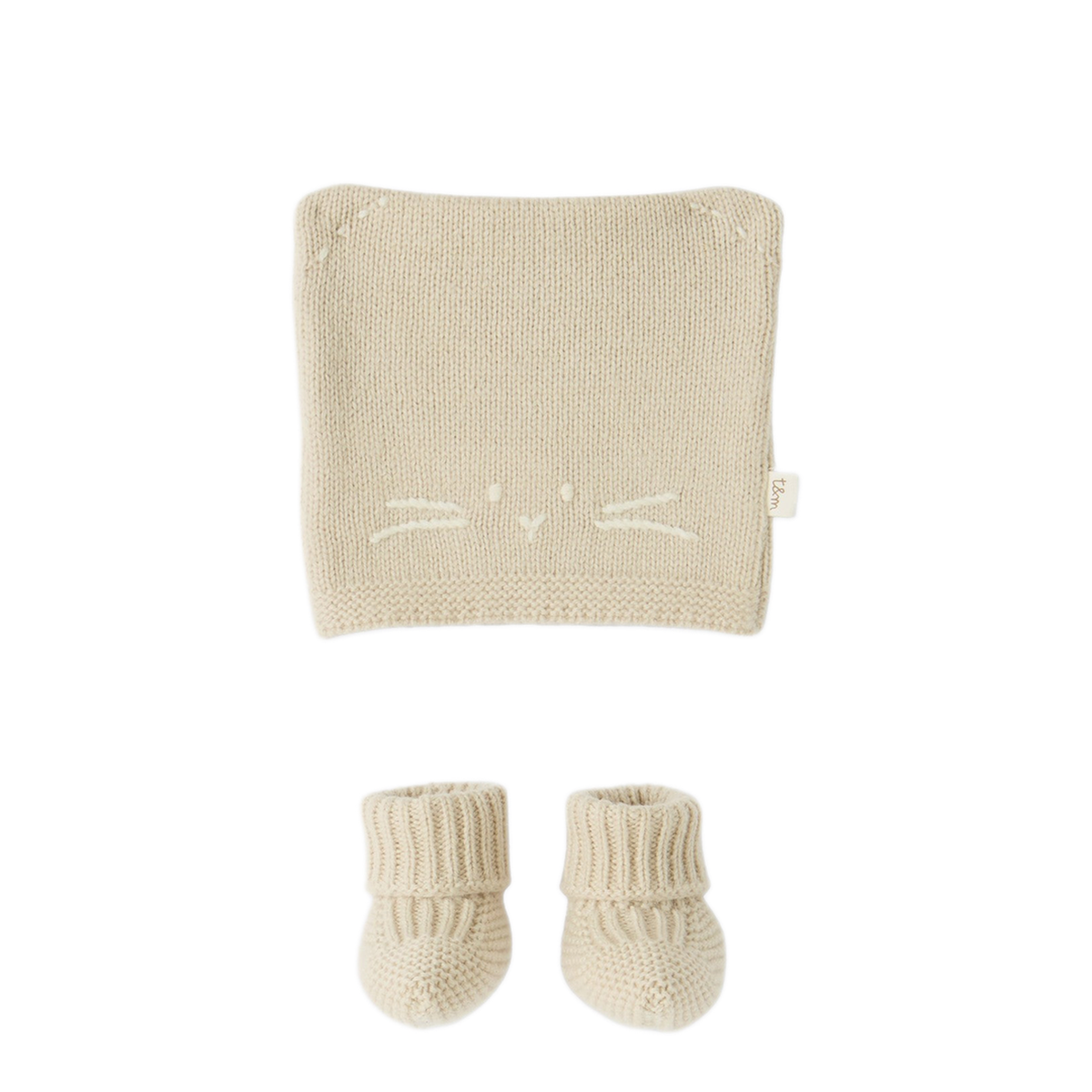 MAYFEYR - Teddy & Minou - Beige Knit Set With Hat And Shoes - A25THC0001EM634CO121