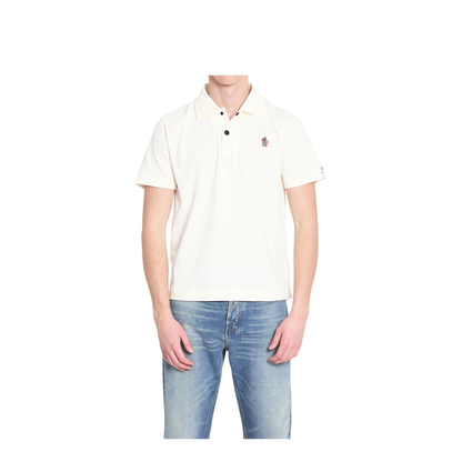 MAYFEYR - Moncler - White Logo Patch Polo Shirt - L10978A0000489AVZ034
