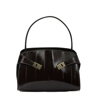 Hug Soft Medium Suede Shoulder Bag - Dark Brown