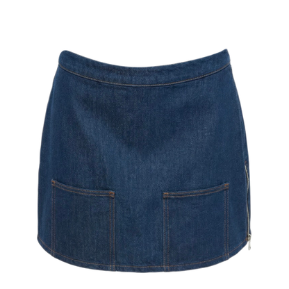 Navy Blue Mini Skirt