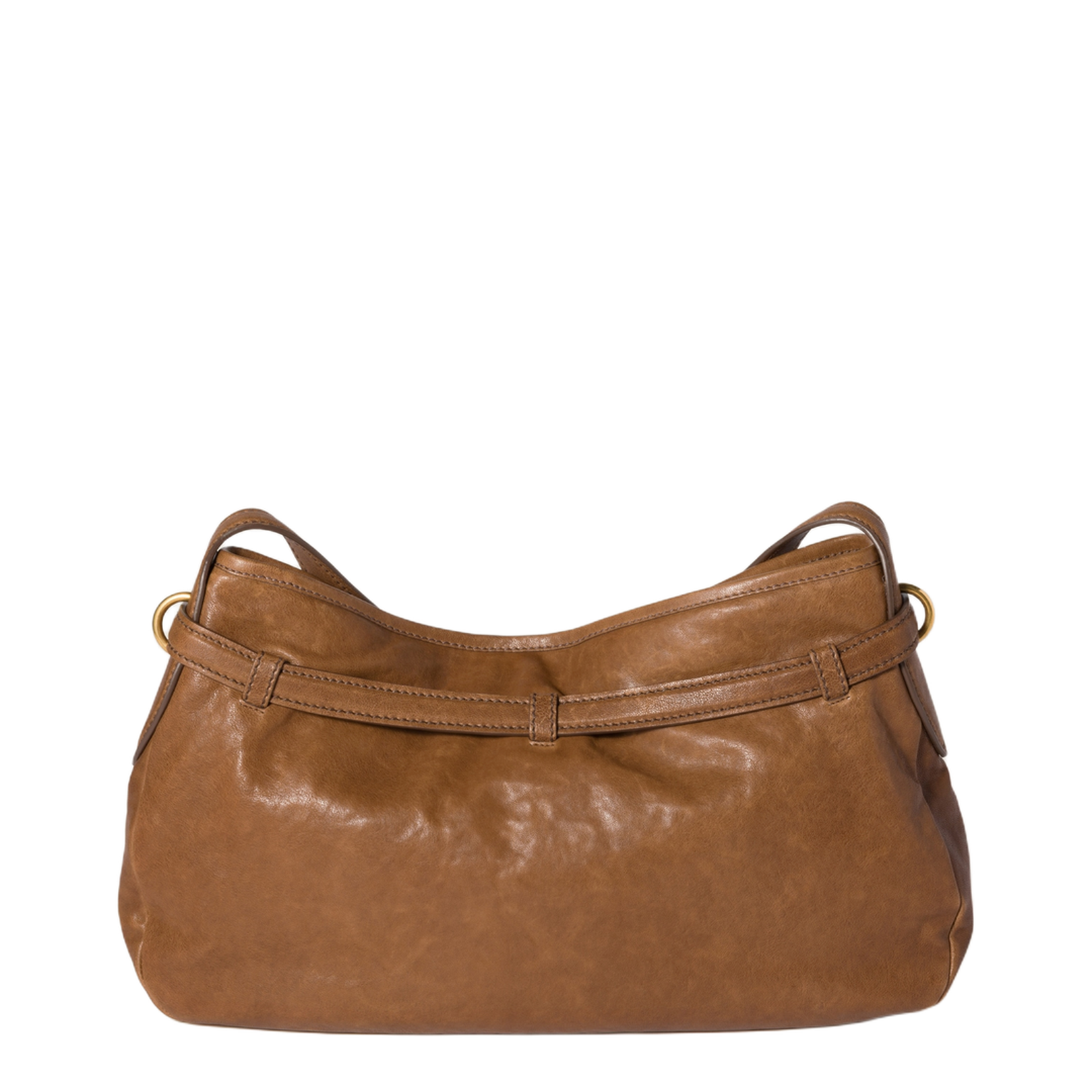 Brown Nappa Leather Aventure Shoulder Bag