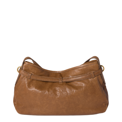 Brown Nappa Leather Aventure Shoulder Bag