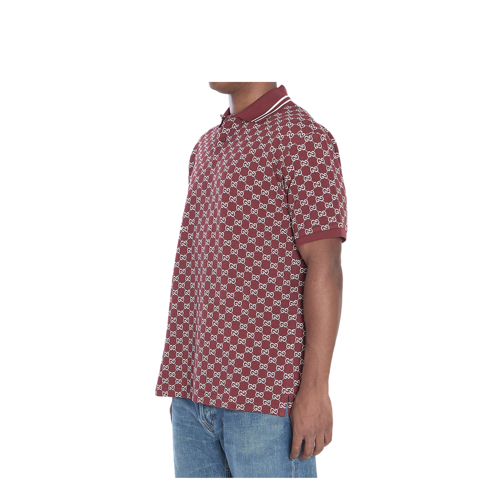 Cotton Piquet Jacquard Polo Shirt