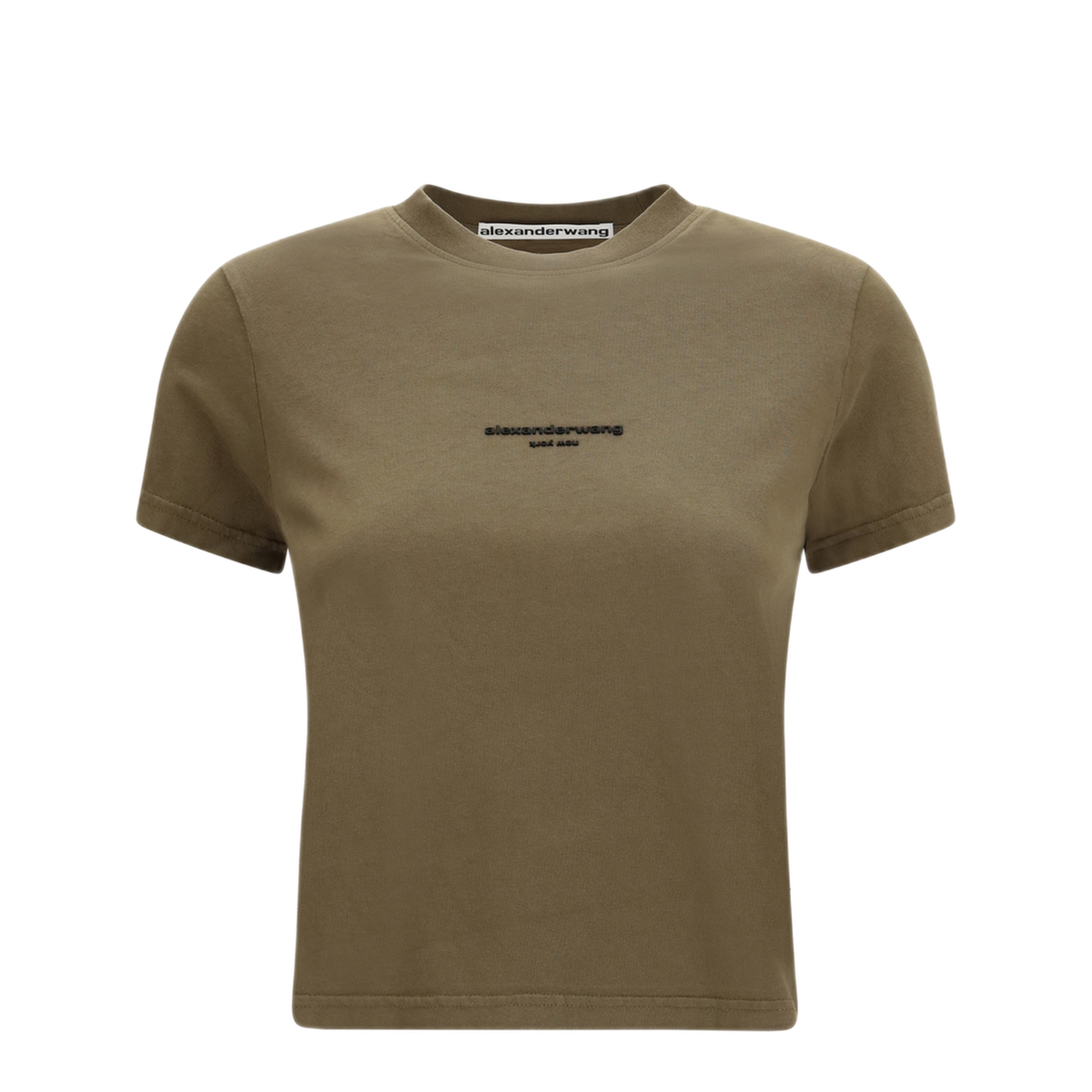 MAYFEYR - Alexander Wang - Short Sleeve T Shirt With Central Logo Print - 1CC3261302312