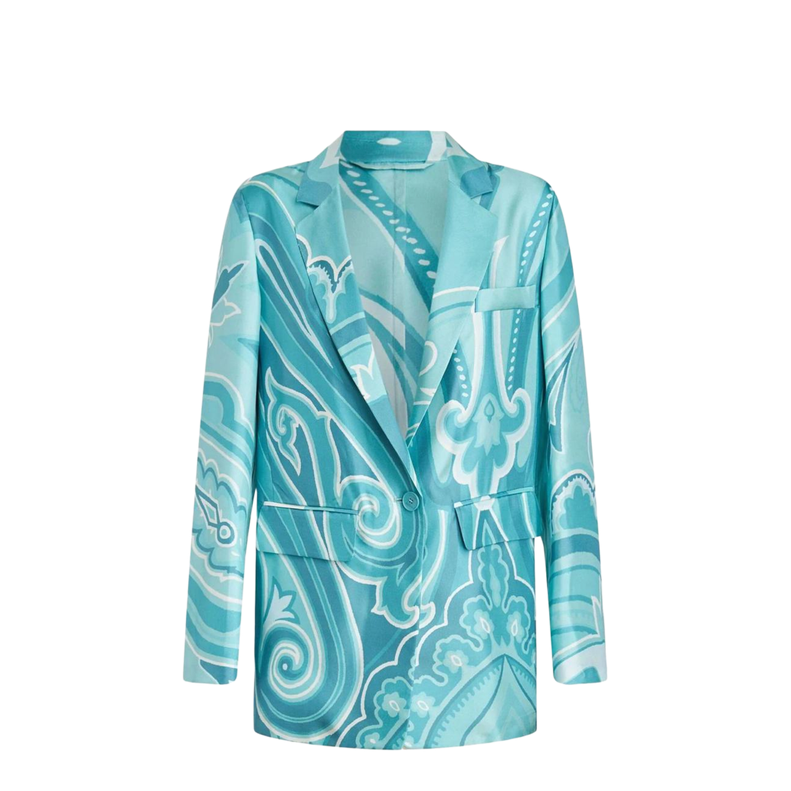 Swirl-Print Blazer