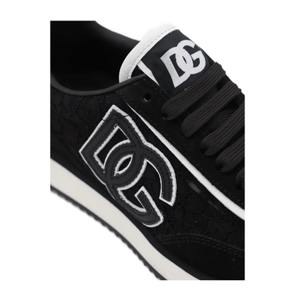 MAYFEYR - Dolce & Gabbana - Cushion Lace-Detailed Suede Sneakers - CK2340A9AC2