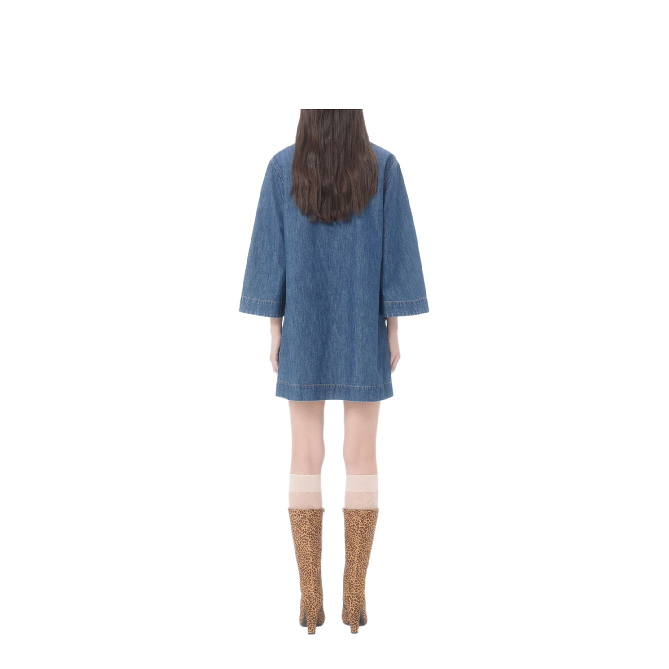 Vlogo Signature Denim Short Dress