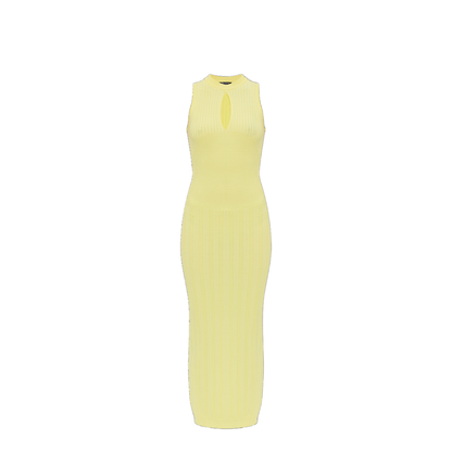 Ribbed Dress Yellow
