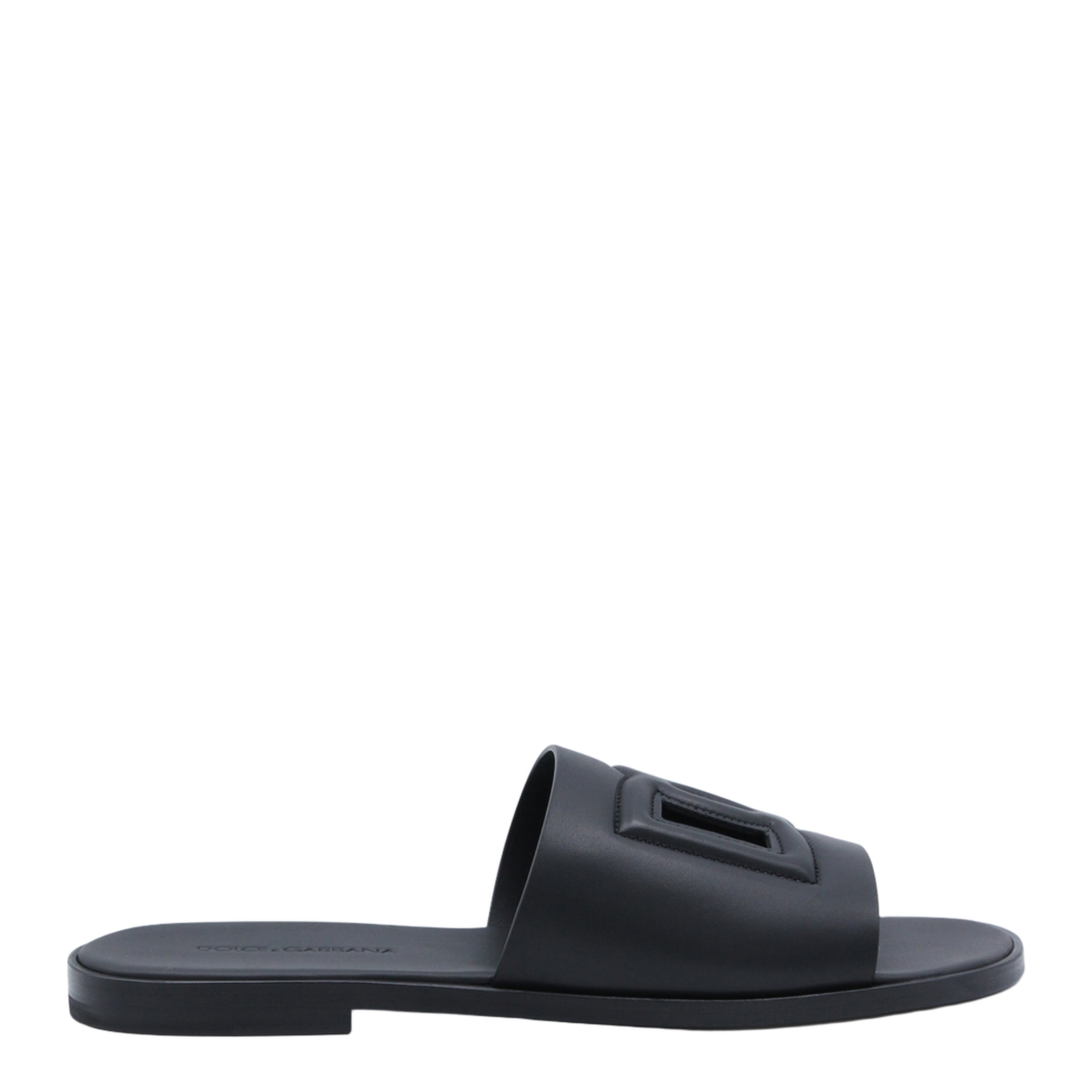 Leather Slide with Logo