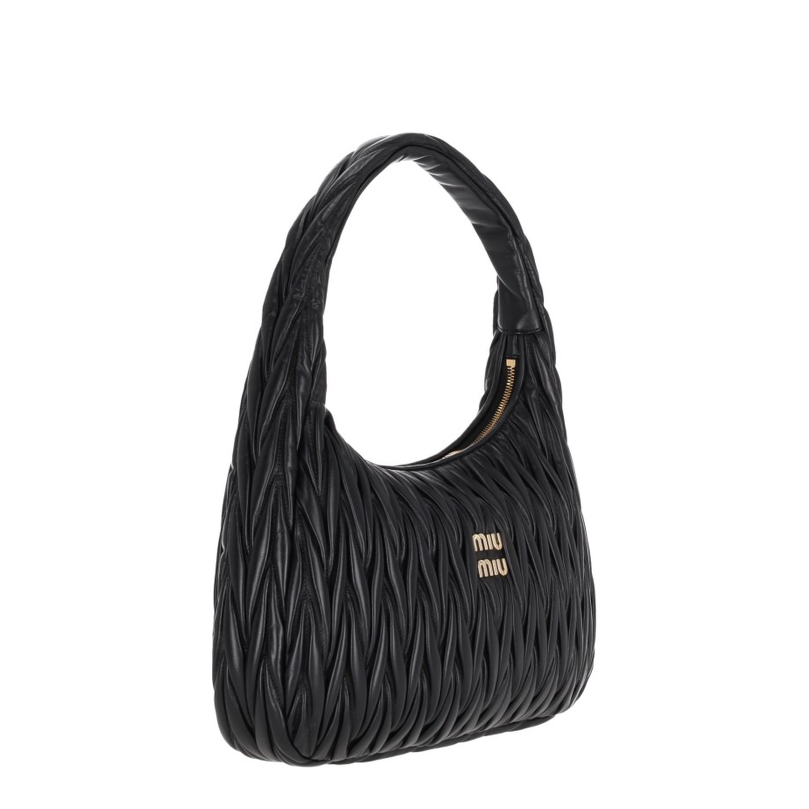 Black Wander Matelasse Shoulder Bag
