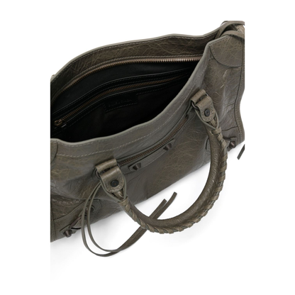 Le City Small Storico Fine-Grained Lambskin Leather Top-Handle Bag - Army Green