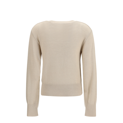 Beige And White Sweater