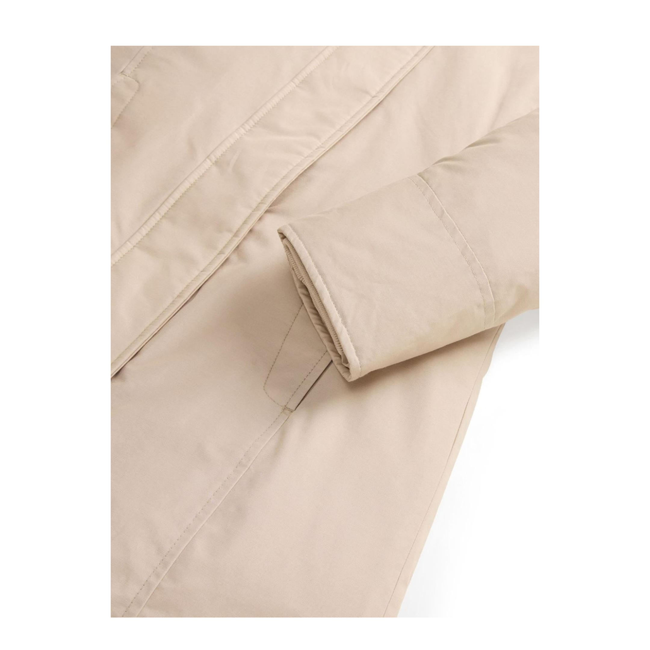 Logo-patch Zip-up Padded Coat