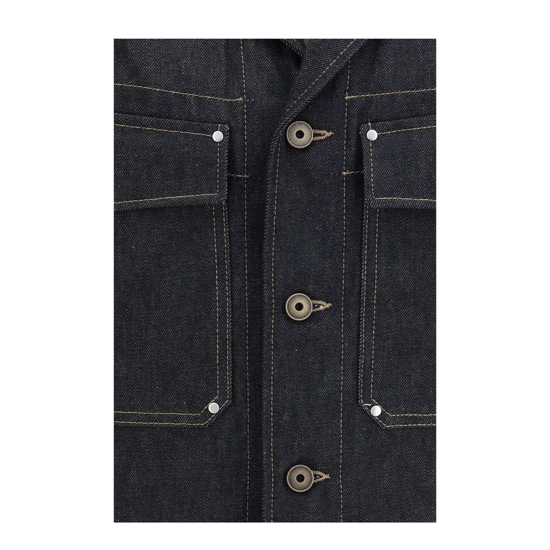 MAYFEYR - Lemaire - Trucker Denim Jacket With Studs - OW1234LD1061