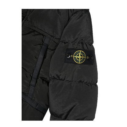 Down Jacket Blouson Side Logo Patch