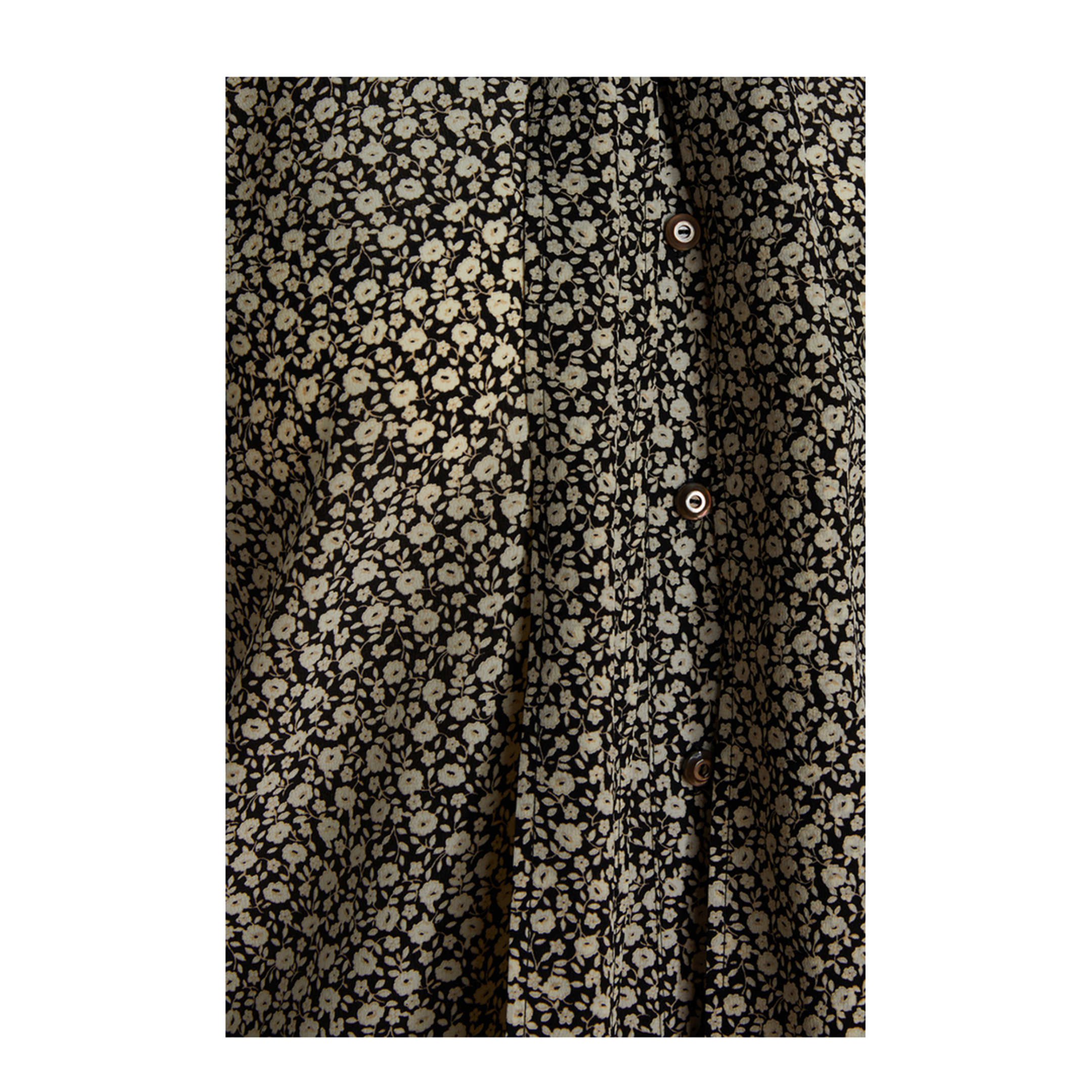 Floral Silk Shirt with Bow Collar