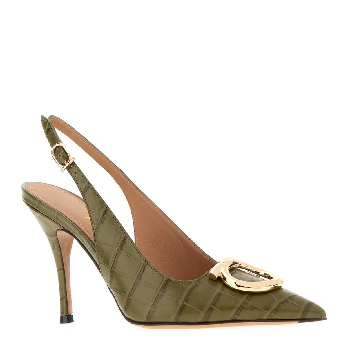 MAYFEYR - Ferragamo - Sara 95 Croc Pumps - 01L9457949931CNEWOLIVBISC