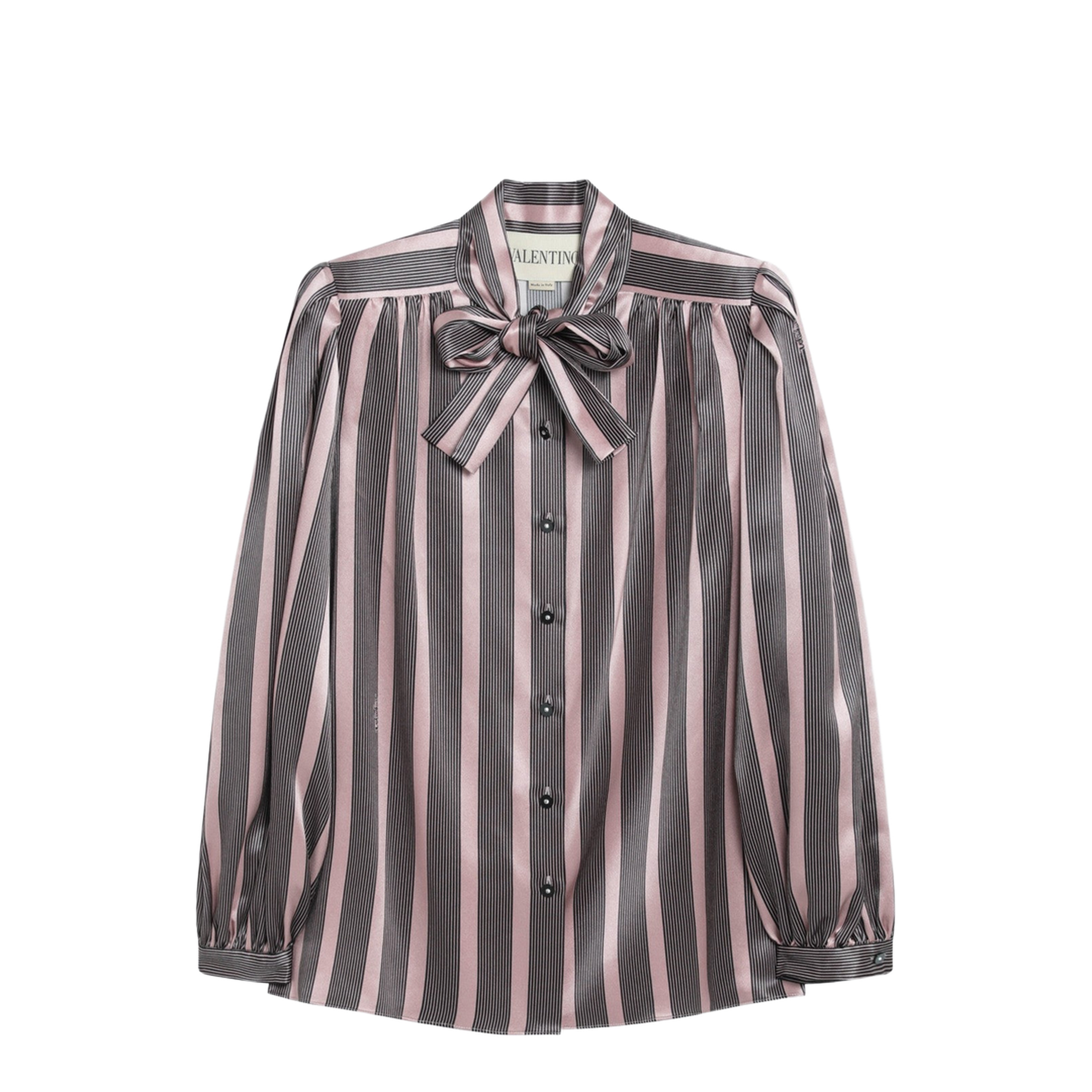 Striped Crepe de Chine Shirt