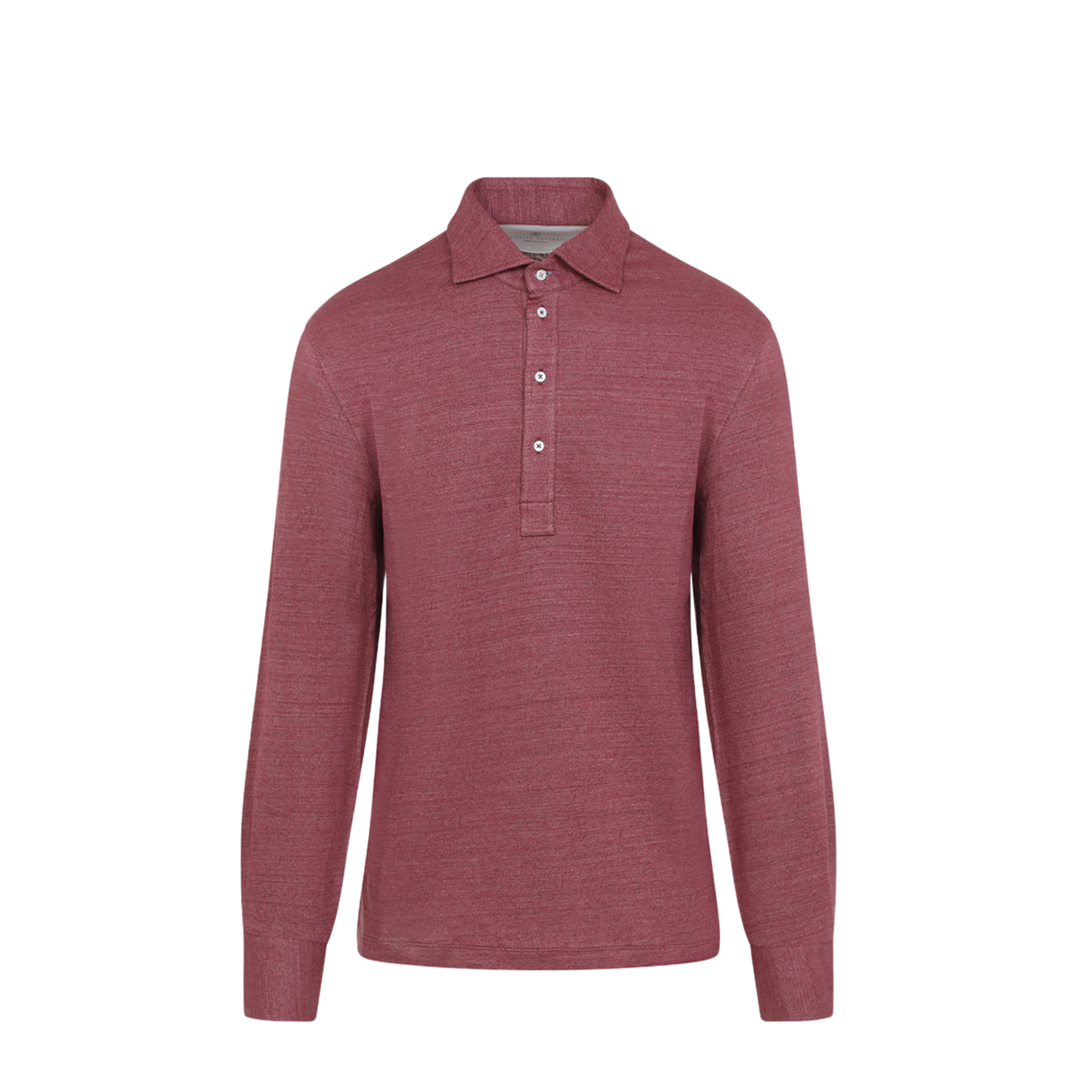 MAYFEYR - Brunello Cucinelli - Long-Sleeve Polo In Mélange Linen And Cotton Jersey - MR8273914