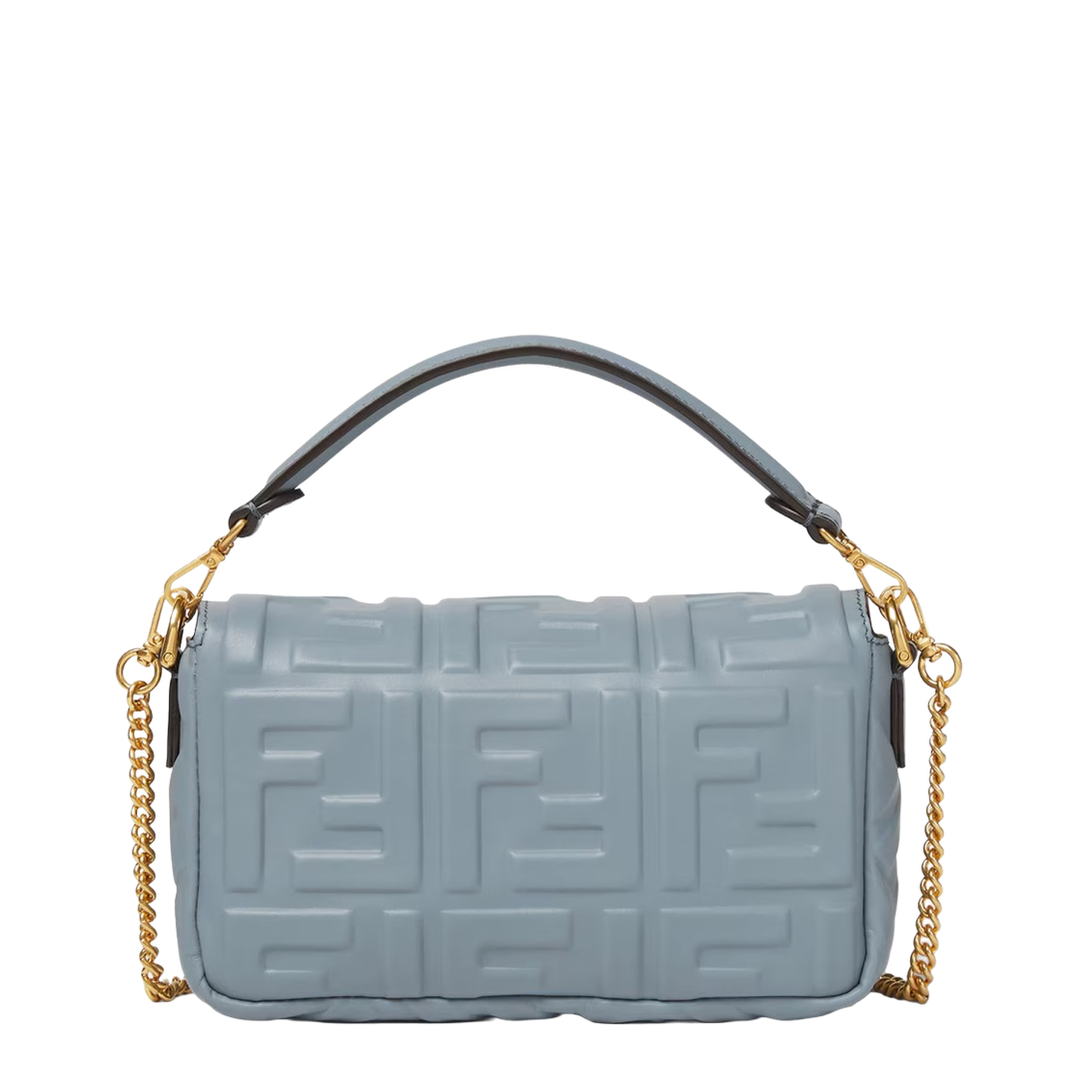 Baguette Mini Calfskin Shoulder Bag - Mercury Blue