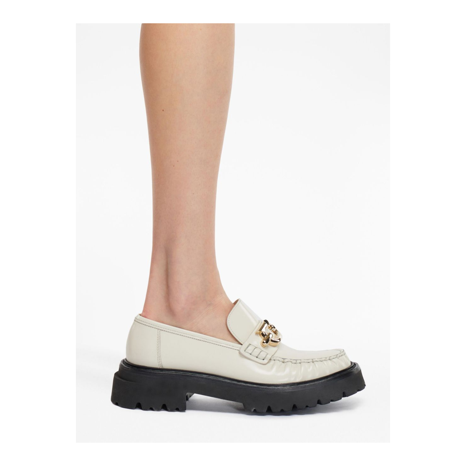 Gancini-Plaque Leather Loafers