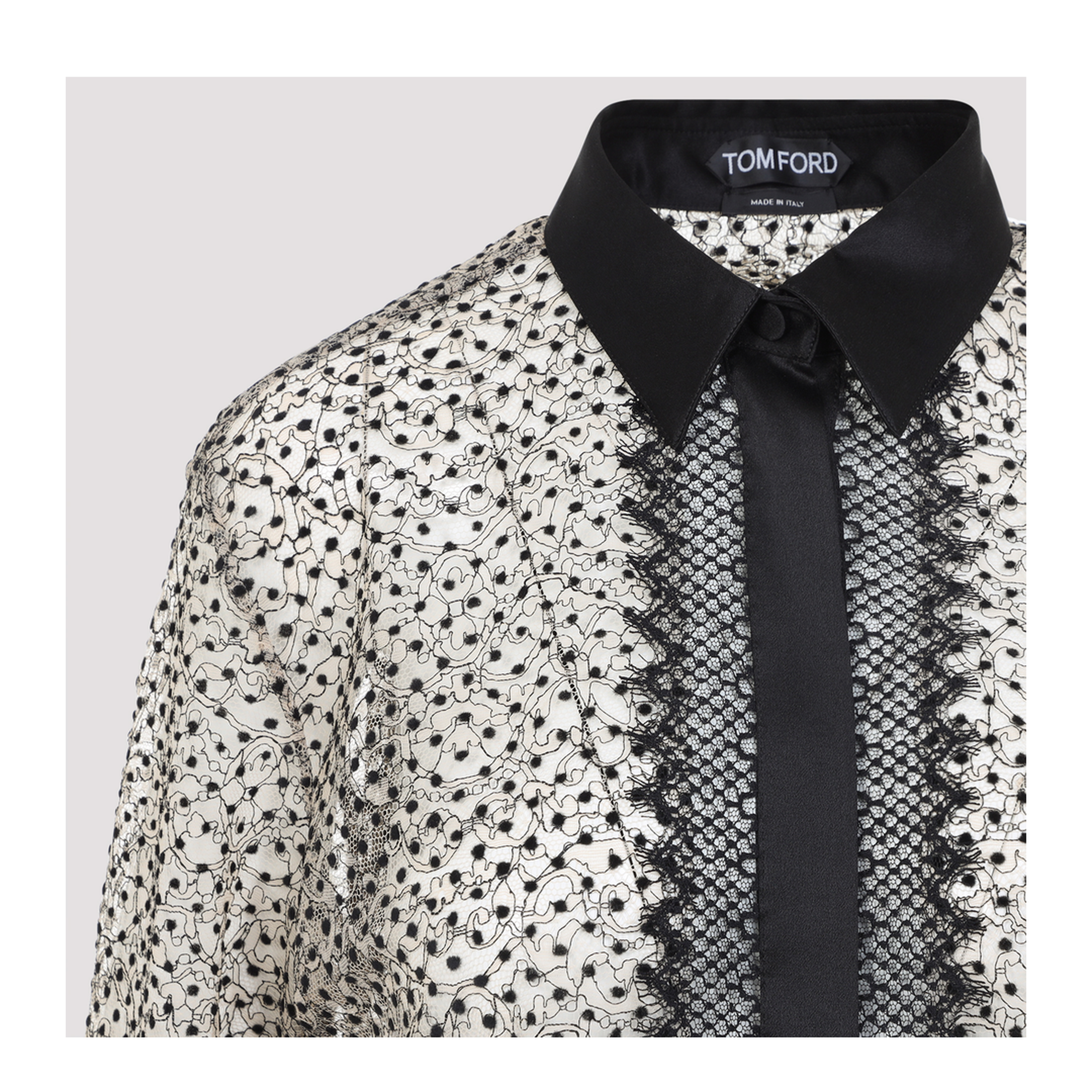 MAYFEYR - Tom Ford - Flock Polka Dot Shirt - CA3349FAX1768