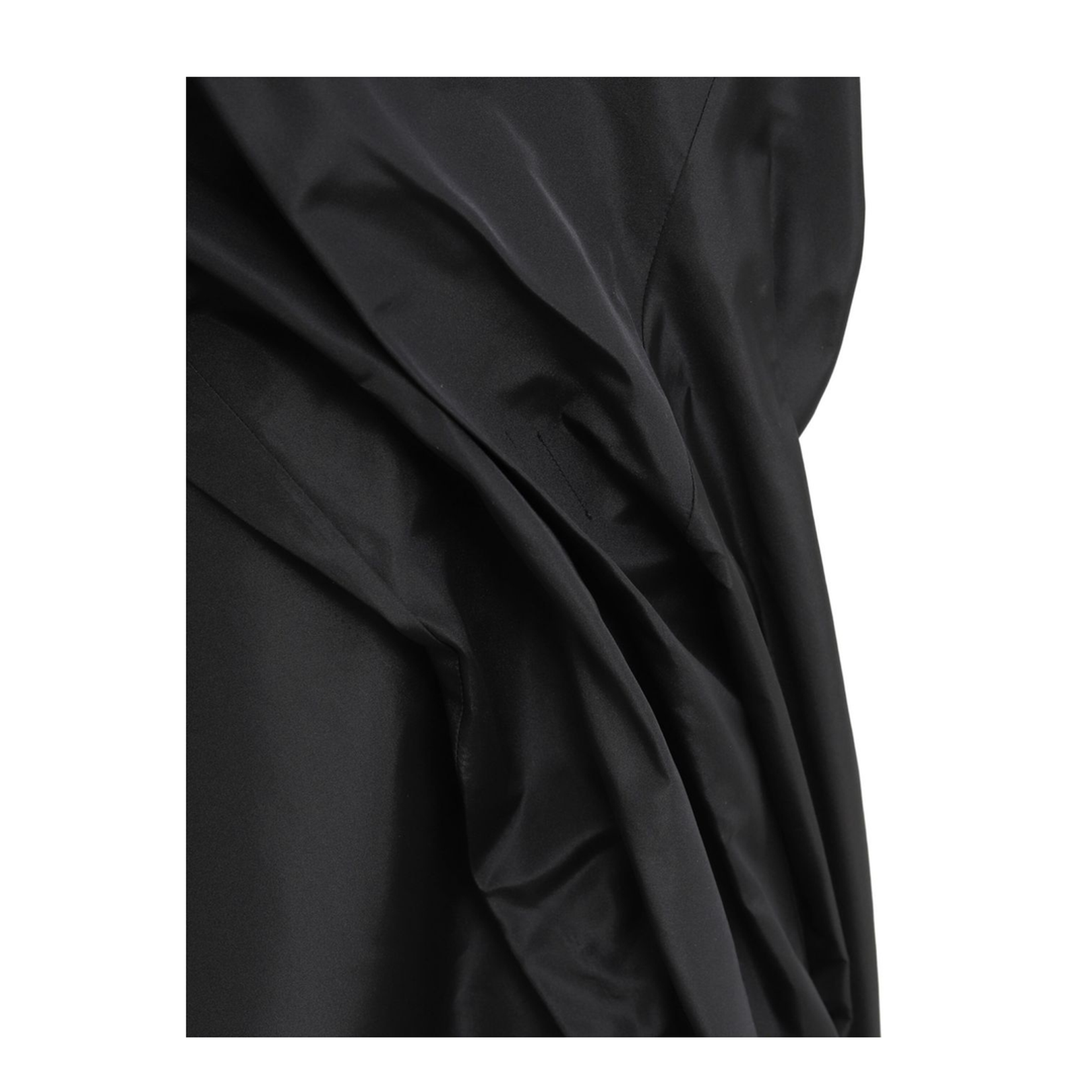 Draped Dress in Silk Black
