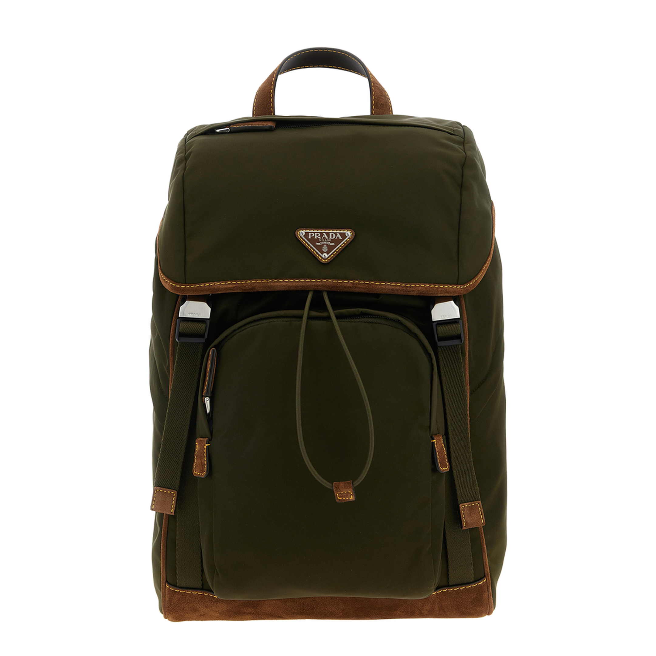 Re-Nylon and Suede Backpack