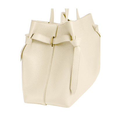 MAYFEYR - Yuzefi - Gyoza Tote In Pebble Grain Leather - GYOZATOTEPEBBLEGRAINLEATHERANGORA