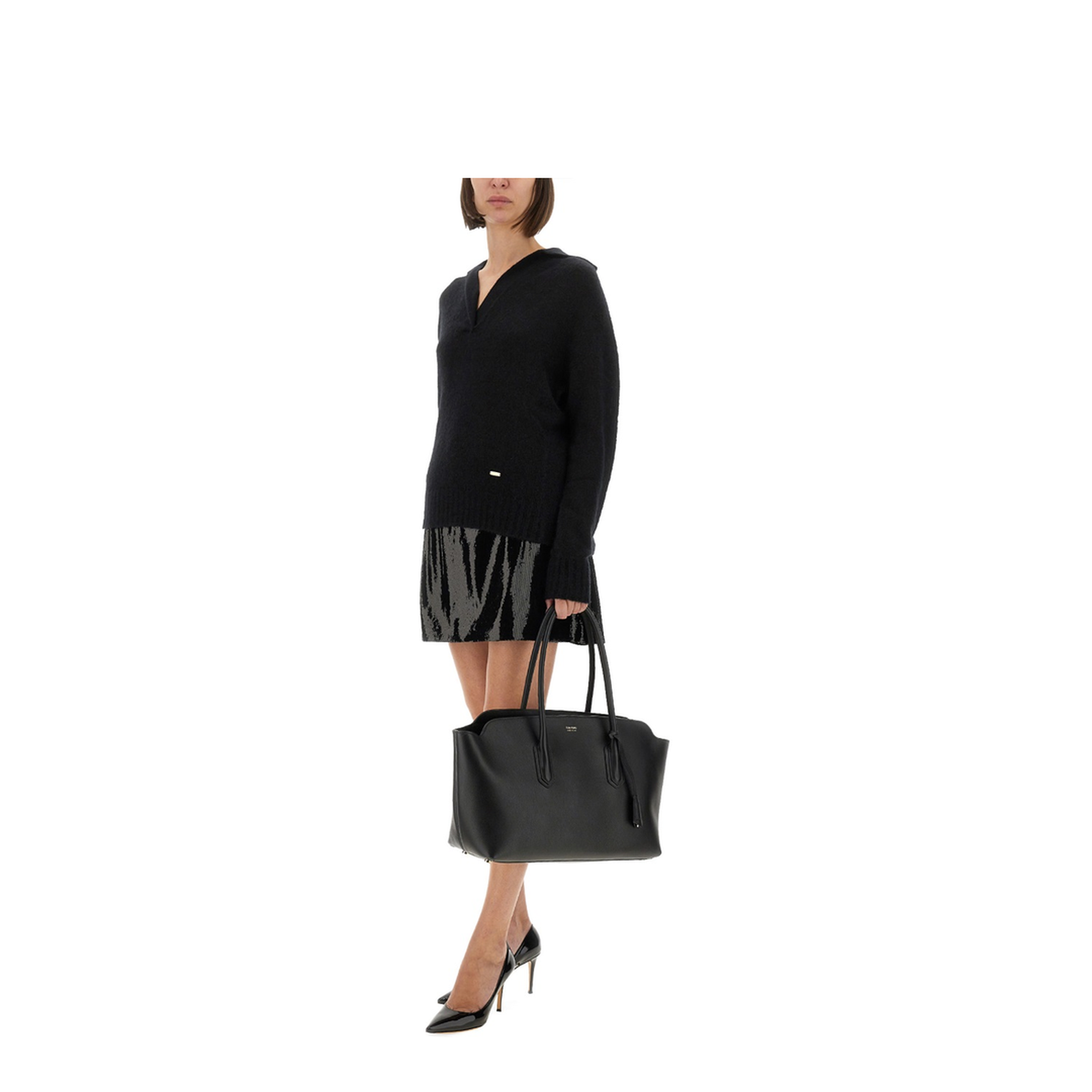 Cashmere and Silk Long Sleeve Polo Shirt