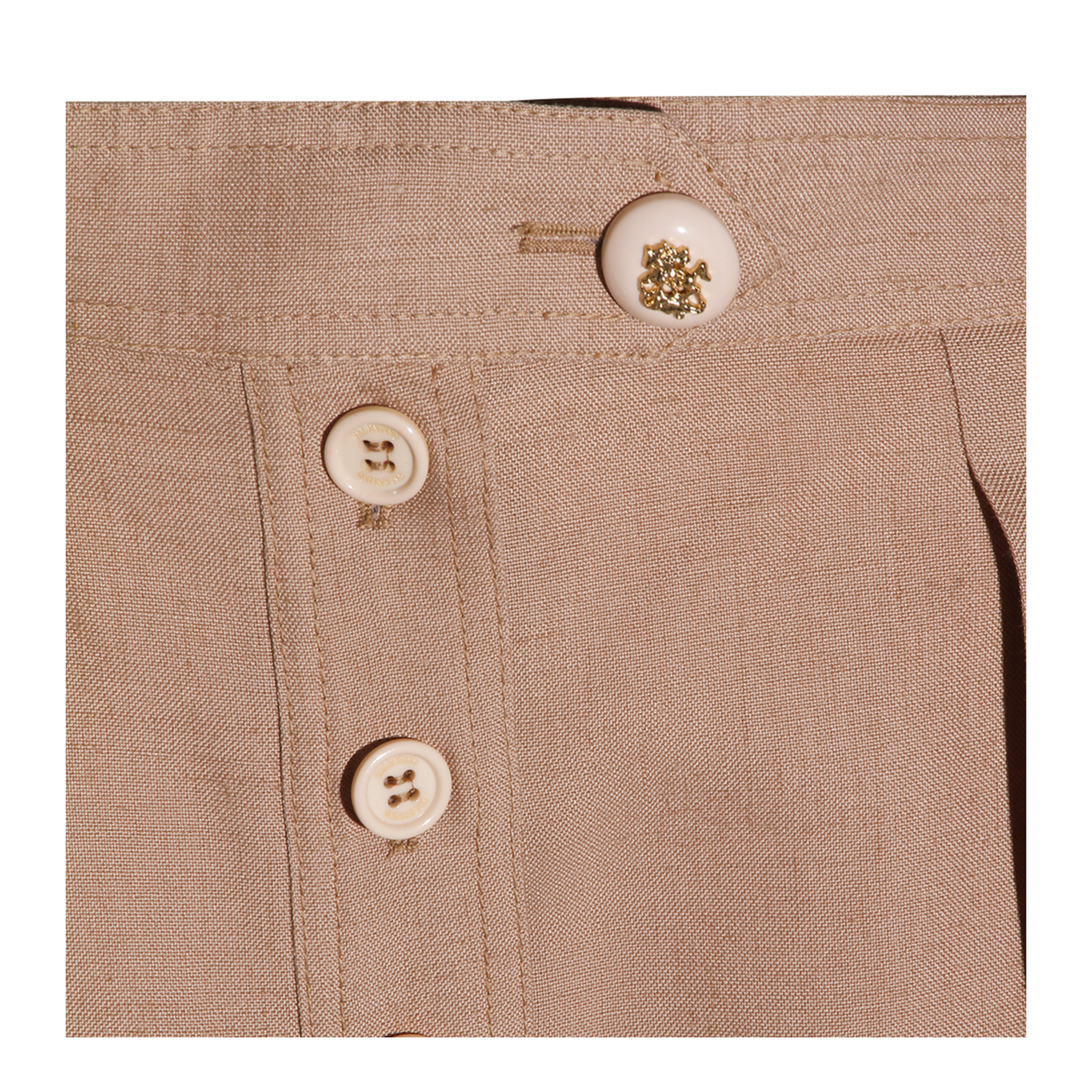 Biscuit Viscose Blend Shorts