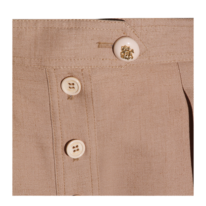 Biscuit Viscose Blend Shorts
