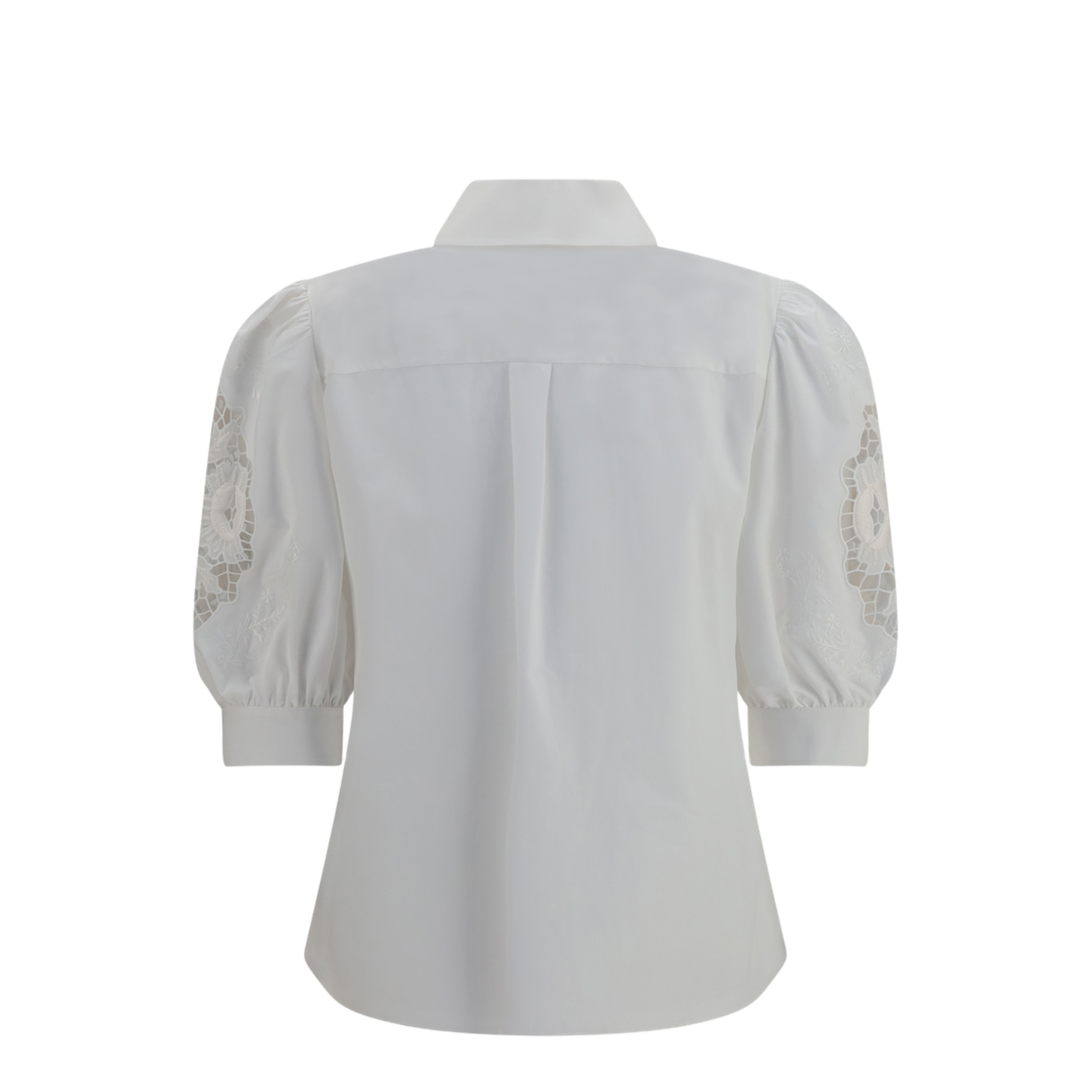 MAYFEYR - Valentino - Shirt With Sangallo Lace Sleeves - 9B3AA0H65A6