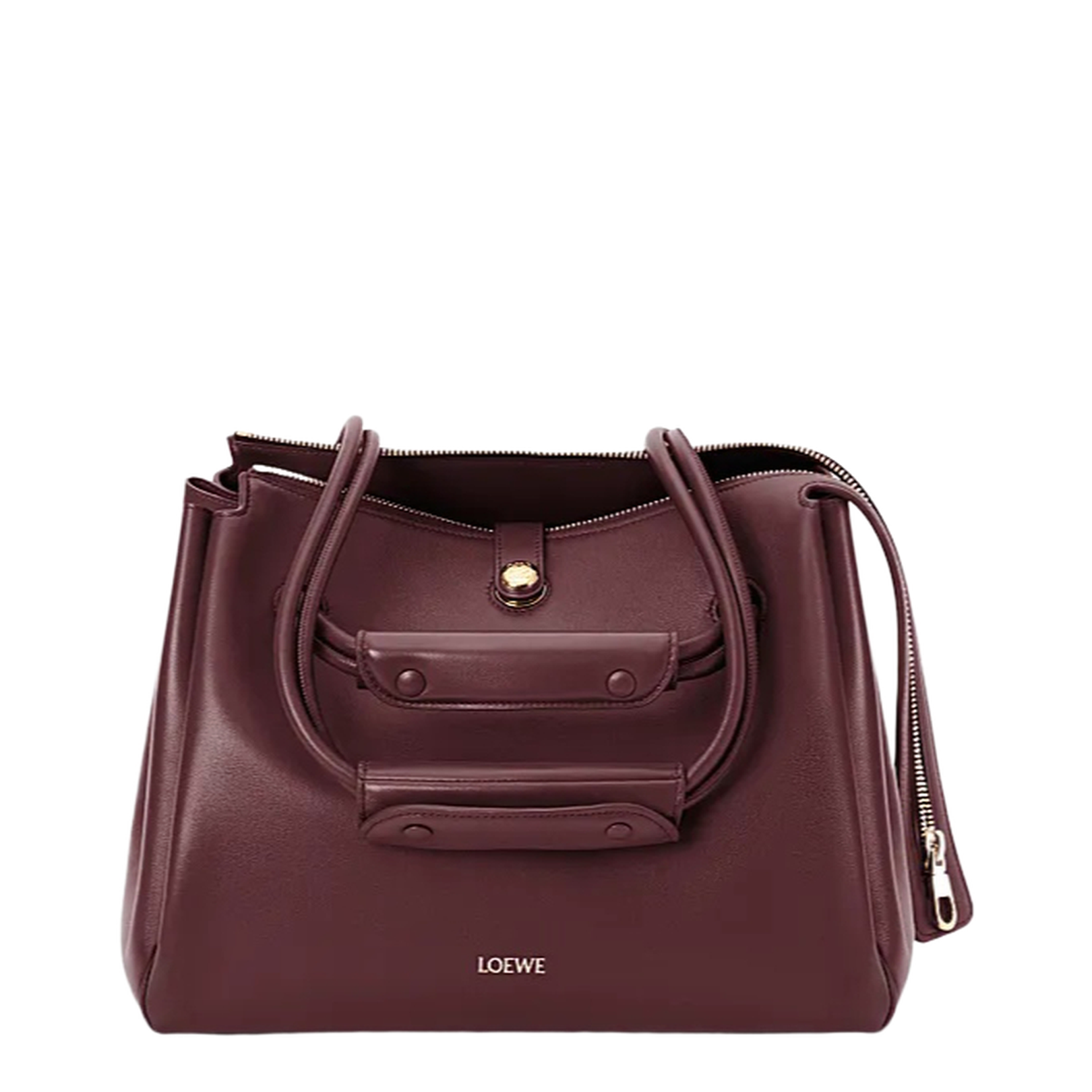 Puzzle Fold Pouch in Shiny Nappa Calfskin