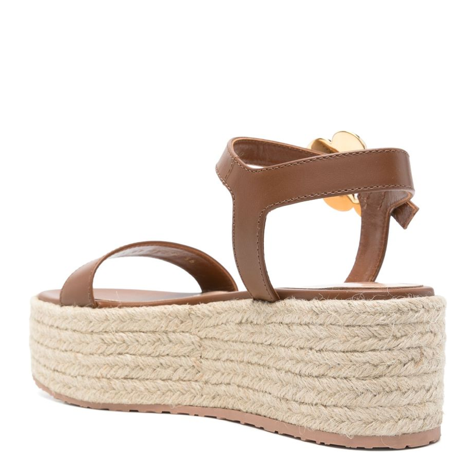 Leather Brown Platform Sandals