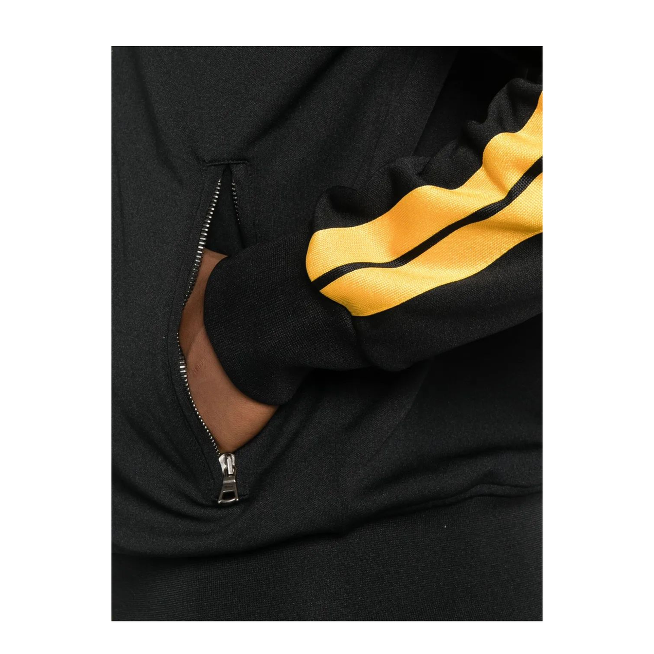 MAYFEYR - Palm Angels - Classic Logo Color Track Jacket Black - Yellow - PMBD058F25FAB0011018