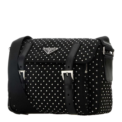 Black Re-Nylon Crossbody Bag