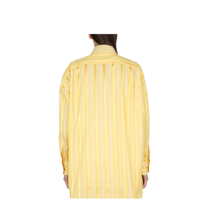 Striped Shirt Dress - Yellow