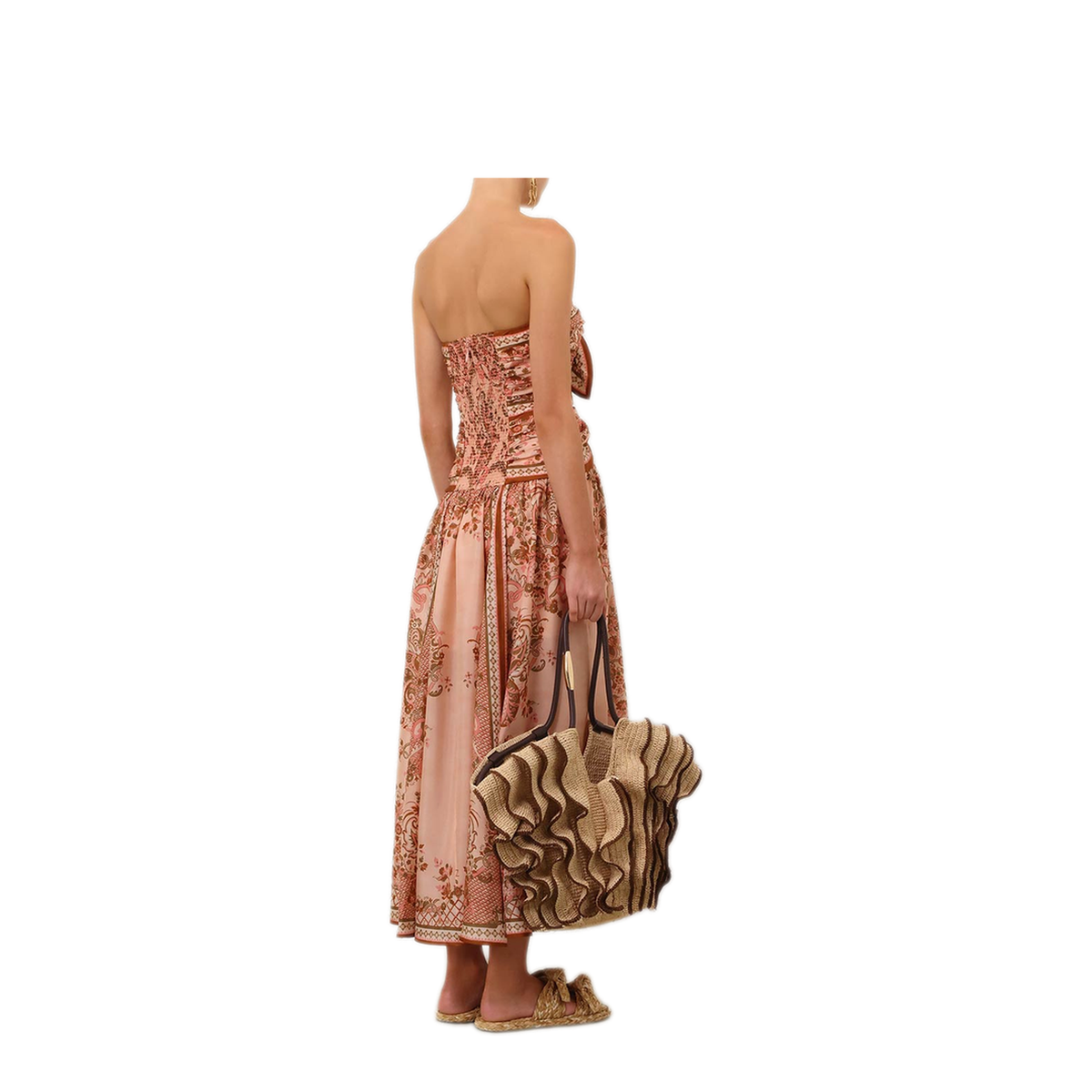 Aster Scarf Print Midi Dress