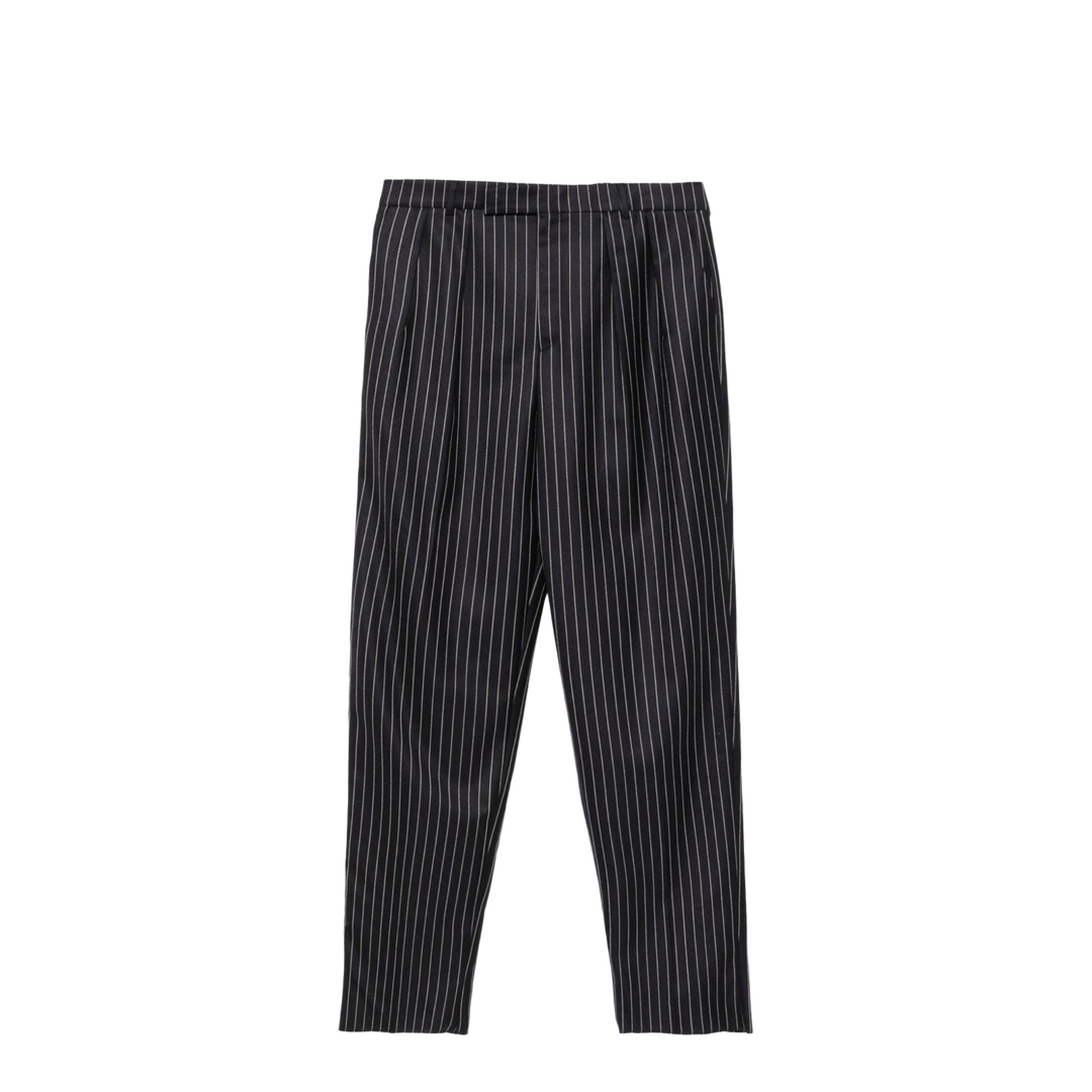 Wool Trousers With Pinstripe Motif