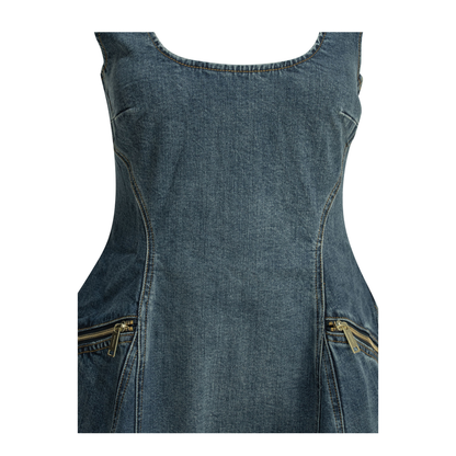 MAYFEYR - Self Portrait - Short Flared Dress - SS26813SBLBLUE