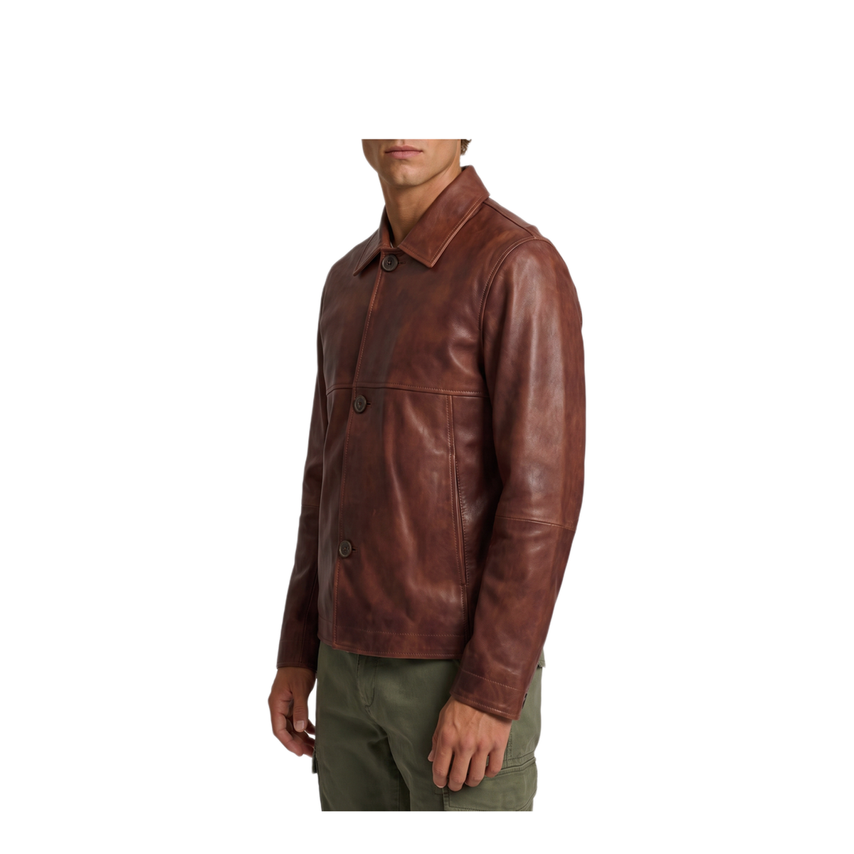 MAYFEYR - Arma - Steep Vegetal Leather Jacket - 025G26606005WHISKEY