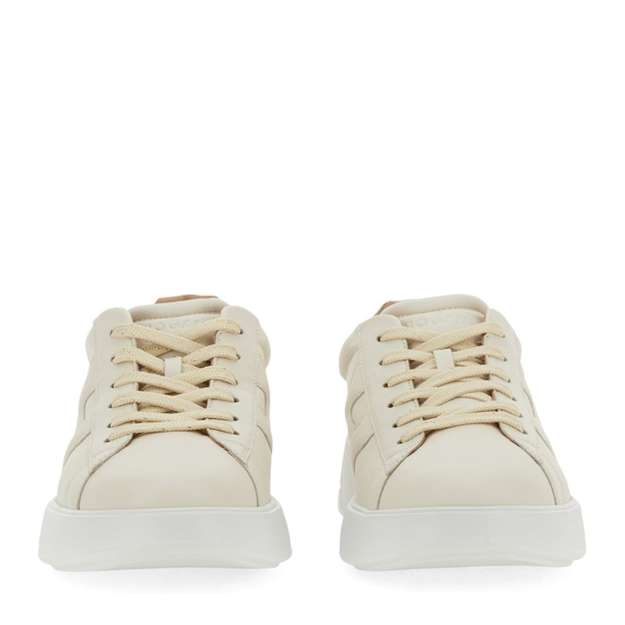 Glitter-Detail Leather Sneakers