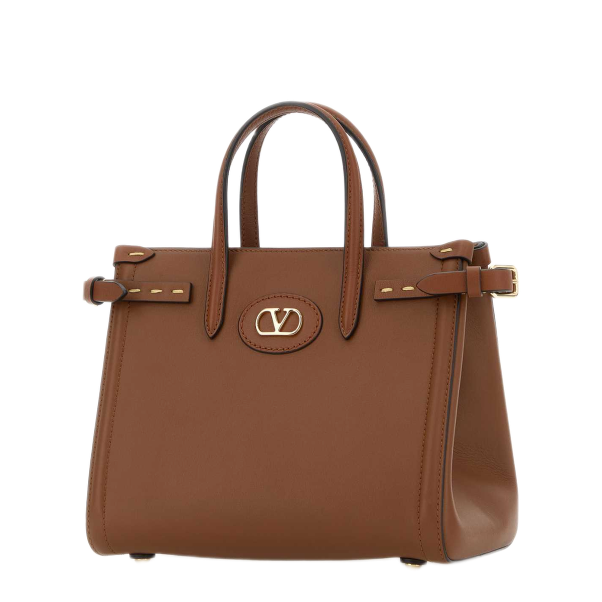 MAYFEYR - Valentino - Small Tote Antibes Brown Leather Handbag - 8W2B0R20YYQN58