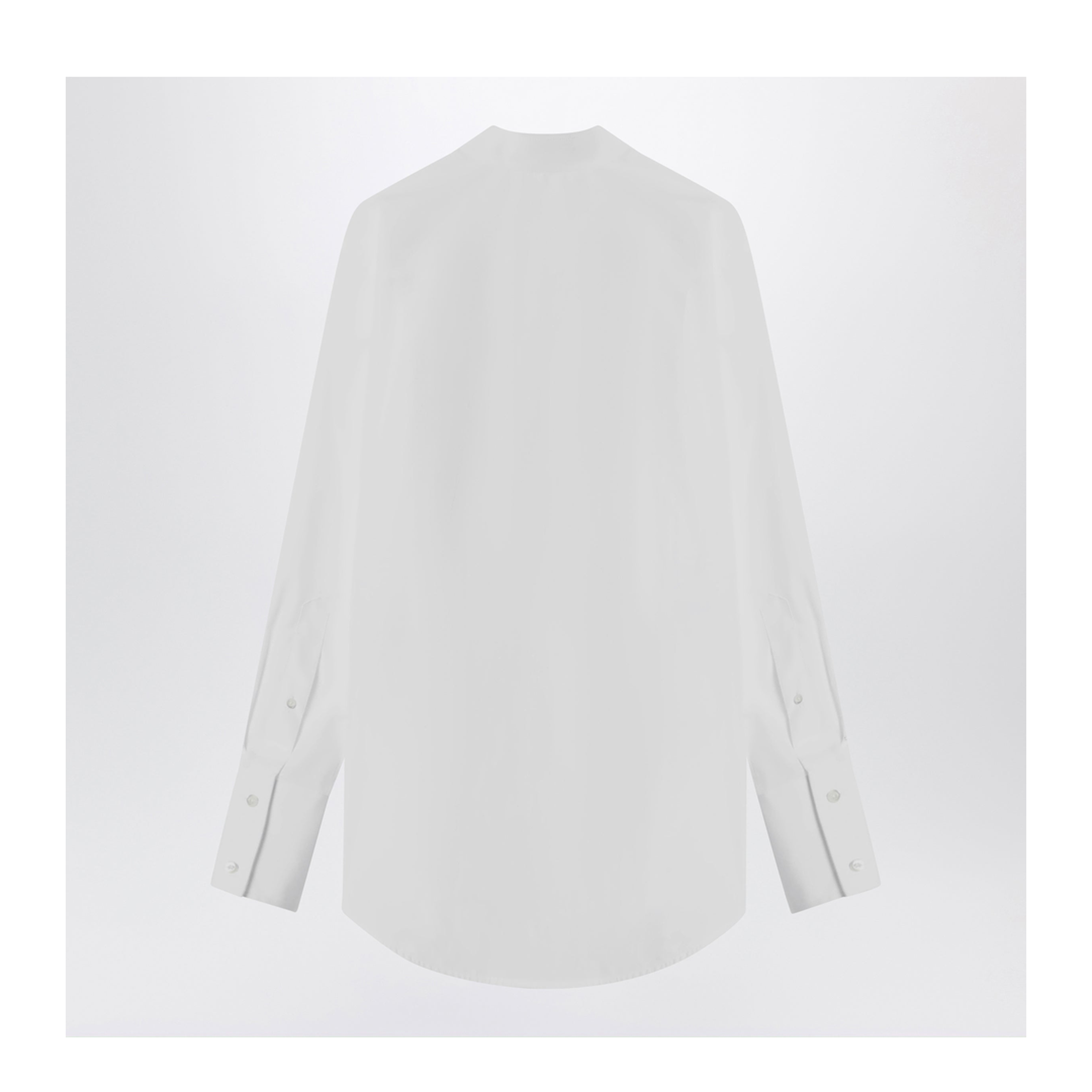 MAYFEYR - Maison Margiela - Deep V-Neck Cotton Poplin Shirt In White - S29DT0016S43001100