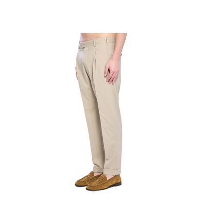 MAYFEYR - PT Torino - Beige Stretch Virgin Wool Pants - CORFZAZ40FWDMA27040
