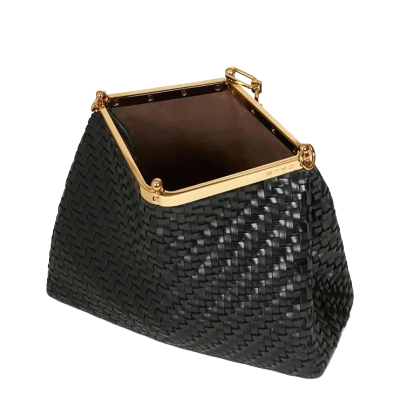 Small Vela Bag Pink Woven Leather